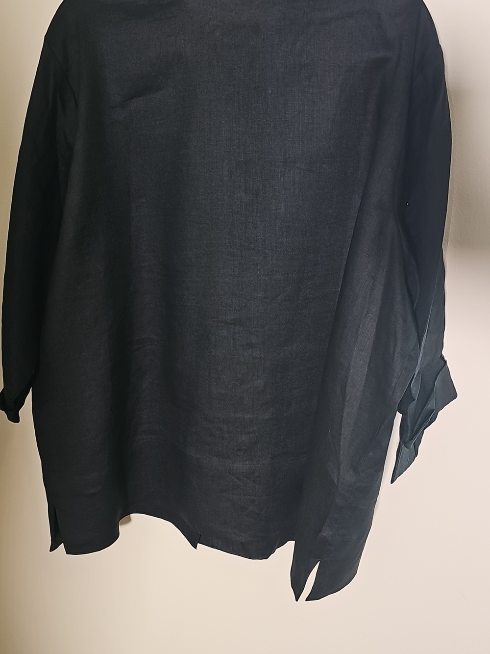 Westbound Womens Black Relaxed 100% Linen Button-Up Size 3X Top - Picture 4 of 7